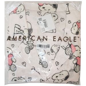 AMERICAN EAGLE Pajama Set Women Snoopy Valentine's Day NWT